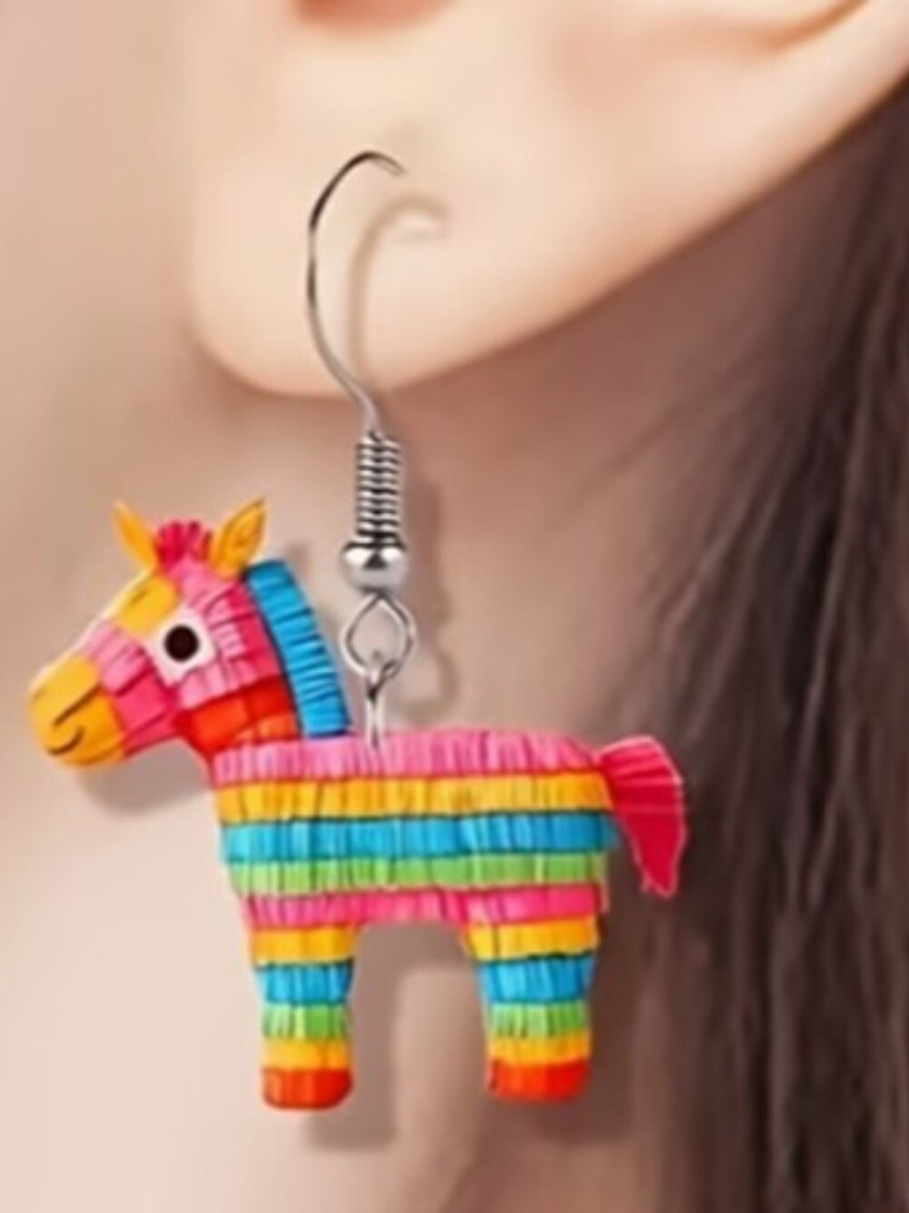 Multi-Colored Pinata Cinco de Mayo Dangle Earrings (BRAND-NEW & SUPER CUTE!)